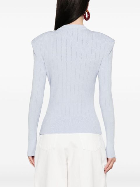 Balmain button-detailed sweater - Blue
