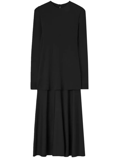 Jil Sander layered-design midi dress - Black - zdjęcie produktu nr 1