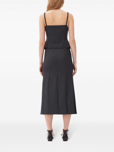 GANNI pinstripe-print vest - Grey