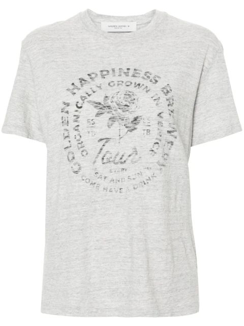 Golden Goose logo-print cotton T-shirt - Grey