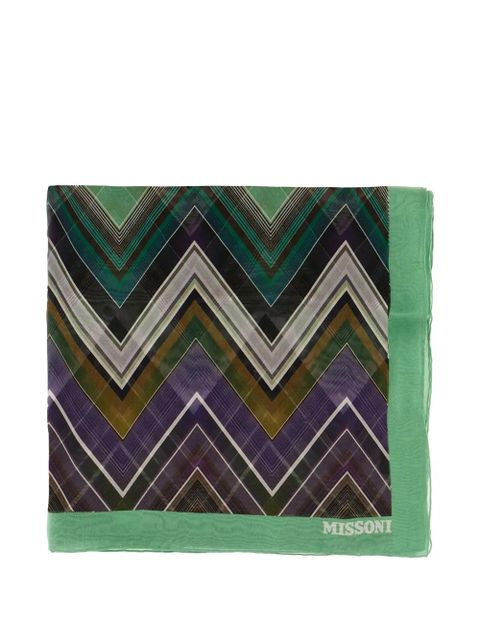 Missoni zigzag border scarf - Grey - zdjęcie produktu nr 1