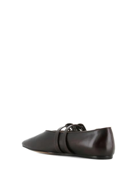 Le Monde Beryl Claudia buckle-strap ballet flats - Brown