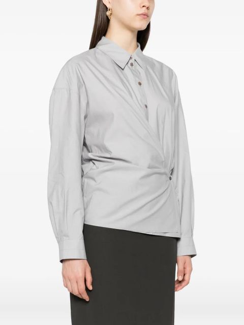 LEMAIRE classic-collar twisted shirt - Grey