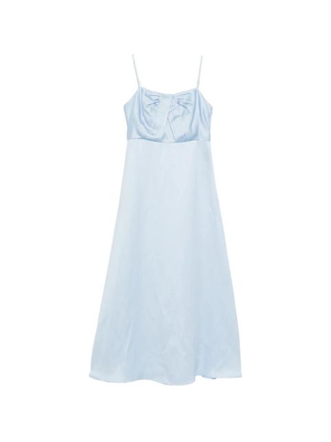 SANDRO bow pleated dress - Blue - zdjęcie produktu nr 1