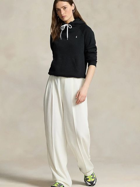 Polo Ralph Lauren bluza damska kolor czarny z kapturem gładka 211943007