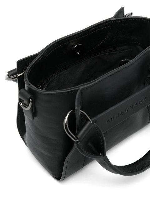 Longchamp XS 3D leather tote bag - Black