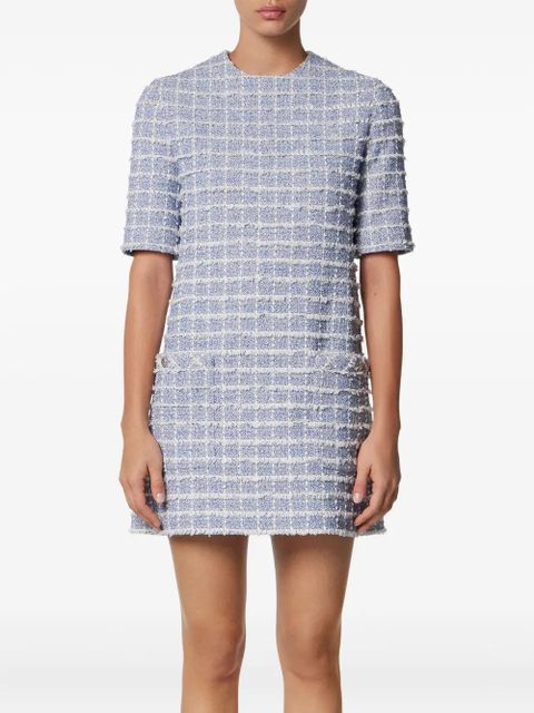 Versace tweed A-line mini dress - Blue