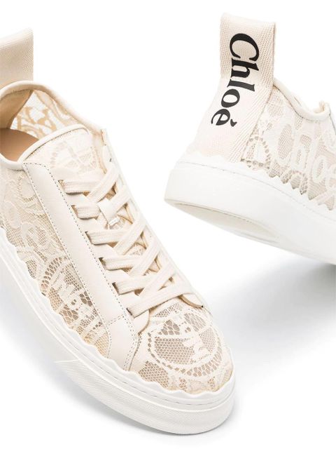 Chloé Lauren lace-detail sneakers - Neutrals