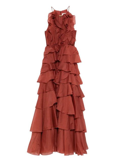 Aje Cleo ruffled tiered maxi dress - Orange - zdjęcie produktu nr 1