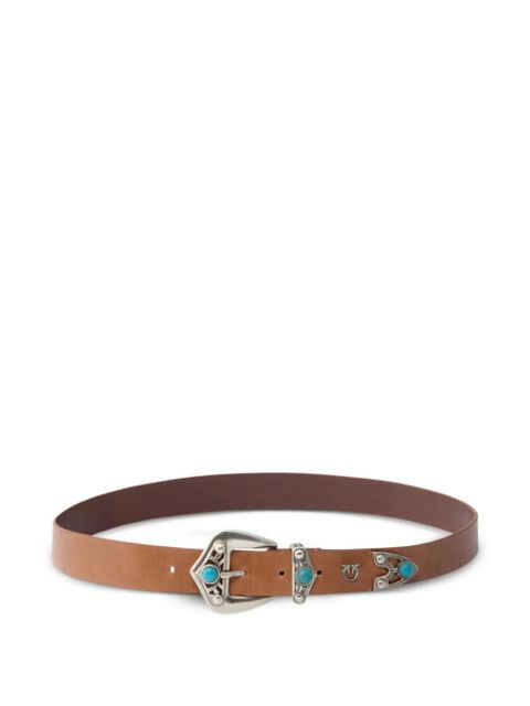 PINKO buckled leather belt - Brown - zdjęcie produktu nr 1