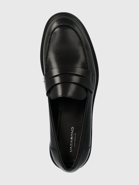 Vagabond Shoemakers mokasyny skórzane AMINA damskie kolor czarny na płaskim obcasie 5703.001.20 - zdjęcie produktu nr 2