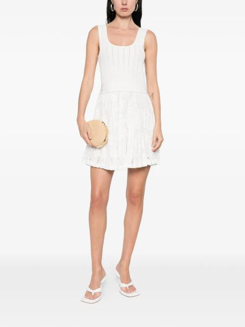 Simkhai pleated lace mini dress - White - zdjęcie produktu nr 2