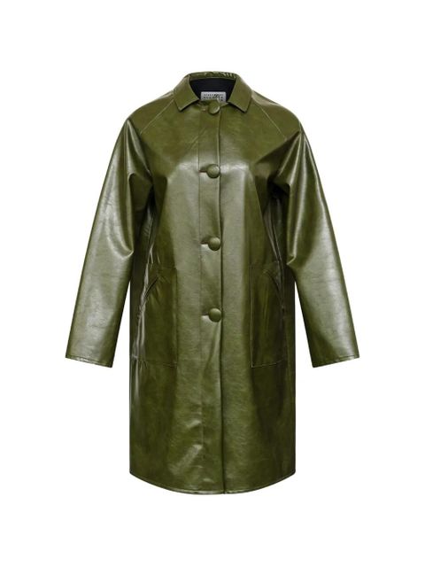 MM6 Maison Margiela buttoned single-breasted coat - Green - zdjęcie produktu nr 1