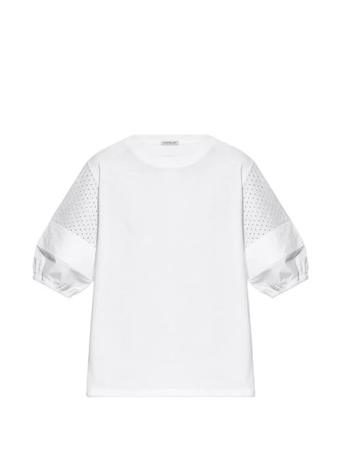 Moncler eyelet-detail T-shirt - White - zdjęcie produktu nr 1