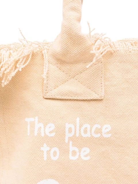 MC2 Saint Barth Vanity frayed-edge tote bag - Neutrals