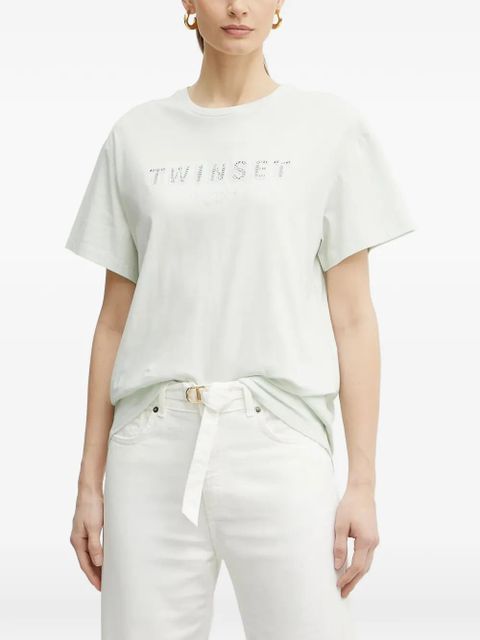TWINSET logo-embellishment T-shirt - White - zdjęcie produktu nr 1