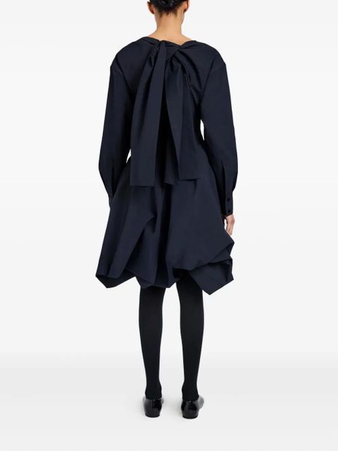 Proenza Schouler bow-detail asymmetric day dress - Black