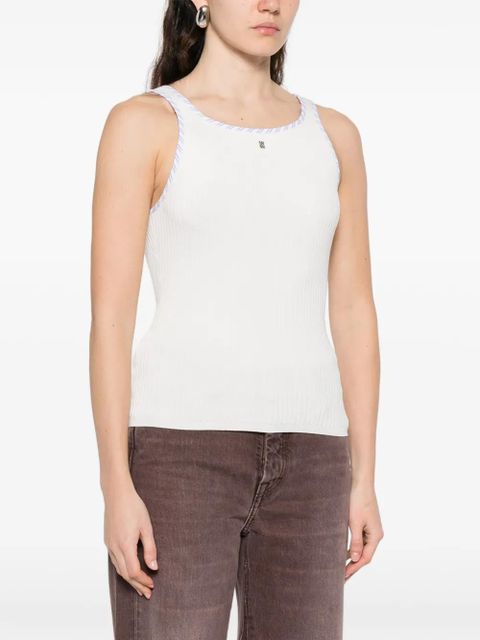 SANDRO striped knitted top - White