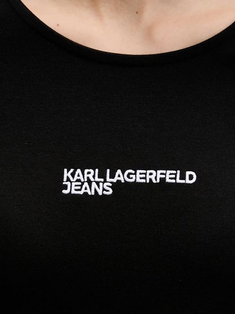 Karl Lagerfeld Jeans sukienka kolor czarny mini dopasowana B1W13044