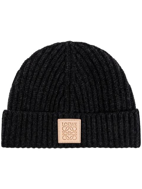 LOEWE cashmere beanie hat - Black - zdjęcie produktu nr 1