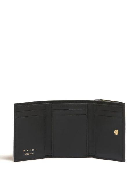 Marni python-print wallet - ZO998 BLACK/STONE WHITE/AMBER