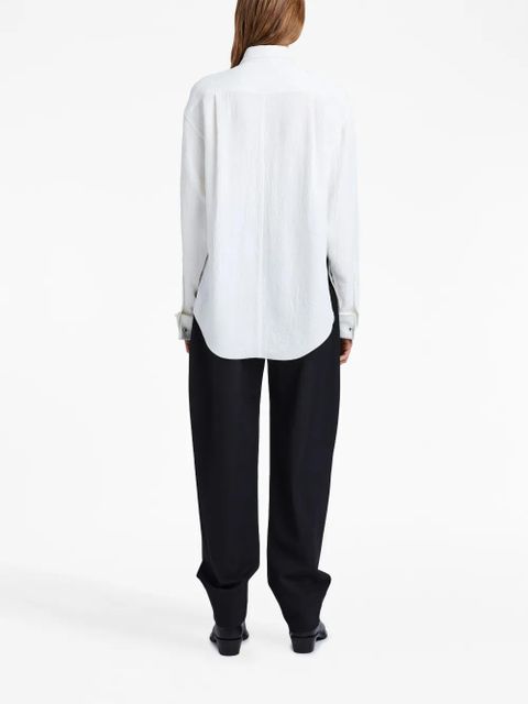 Proenza Schouler crinkled satin-finish shirt - White
