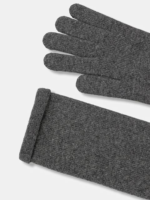 Answear.LAB rękawiczki z dodatkiem wełny damskie kolor szary