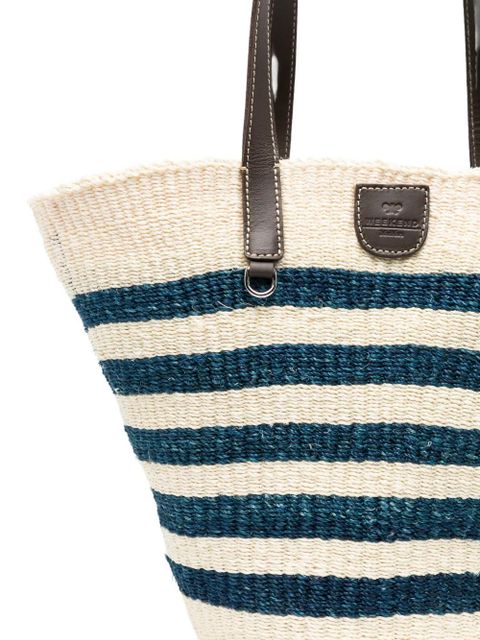 Max Mara Wkagennaio striped handle tote bag - Neutrals