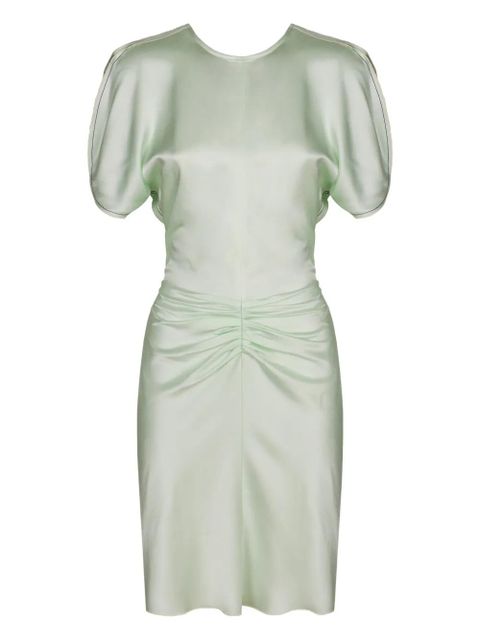 Victoria Beckham draping short-sleeve mini dress - Green - zdjęcie produktu nr 1