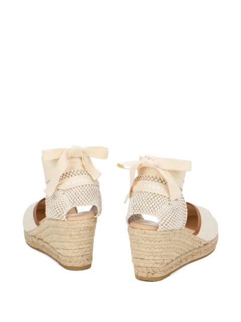 Manebi tie-fastening wedge espadrilles - Neutrals