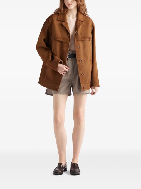 Prada suede shirt jacket - Brown