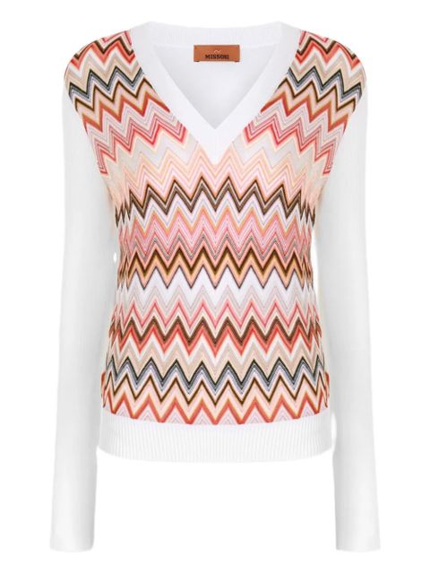 Missoni zigzag-pattern sweater - White - zdjęcie produktu nr 1