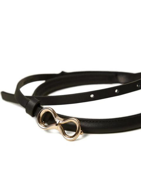 TWINSET logo-buckle leather belt - Black - zdjęcie produktu nr 2