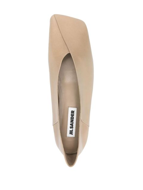 Jil Sander leather ballet flats - Neutrals
