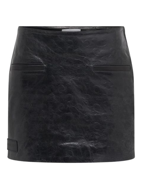 Marine Serre Glossy Moon leather skirt - Black - zdjęcie produktu nr 1