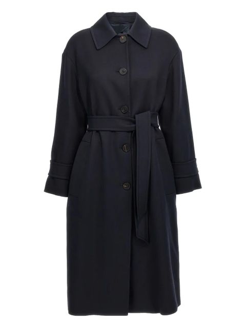 Max Mara Ilde belted single-breasted coat - Blue