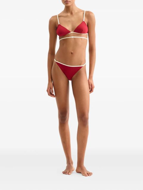 ERES Pat contrast-trimmed bikini bottoms - Red