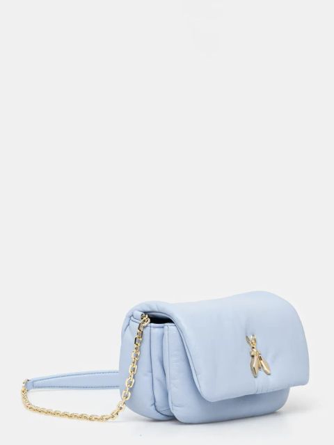 Patrizia Pepe torebka skórzana kolor niebieski 8B0219 L113