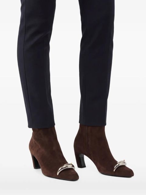 Tory Burch 65mm suede ankle boots - Brown
