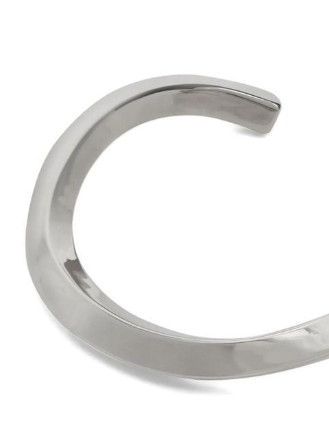 Jil Sander engraved-logo choker necklace - Silver - zdjęcie produktu nr 2