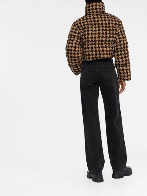 Balmain logo-embroidered straight-leg jeans - Black