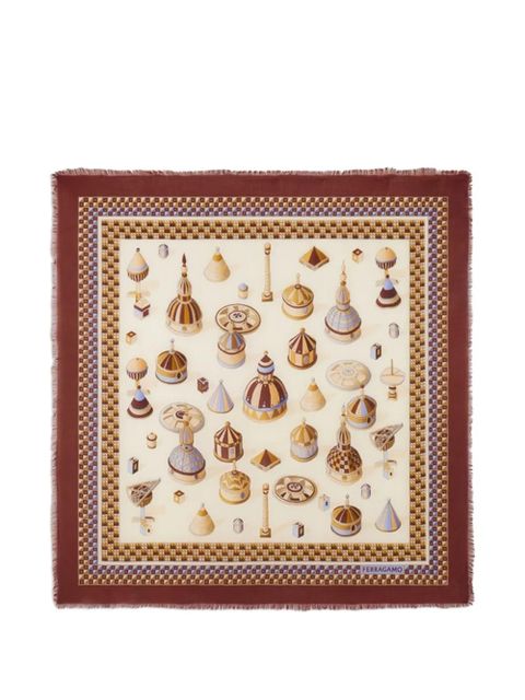 Ferragamo Geometrical Renaissance print scarf - Neutrals - zdjęcie produktu nr 1
