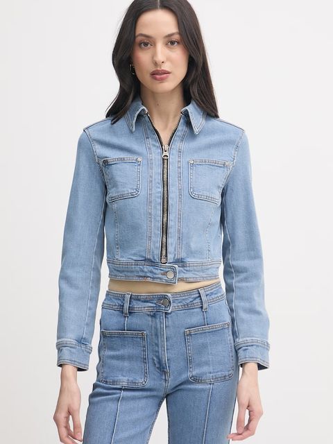 United Colors of Benetton kurtka jeansowa damska bawełniana z elastanem - zdjęcie produktu nr 2