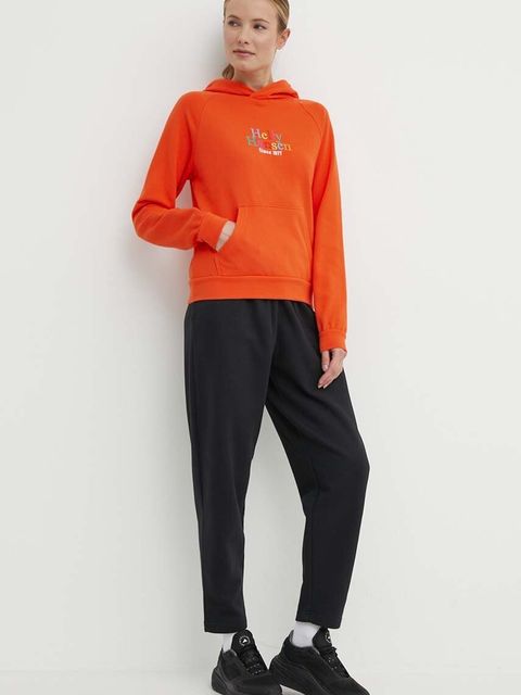 Helly Hansen bluza damska kolor pomarańczowy z kapturem z aplikacją 54239