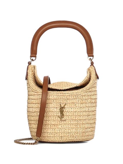 Saint Laurent Gaby raffia bucket bag - Neutrals - zdjęcie produktu nr 1