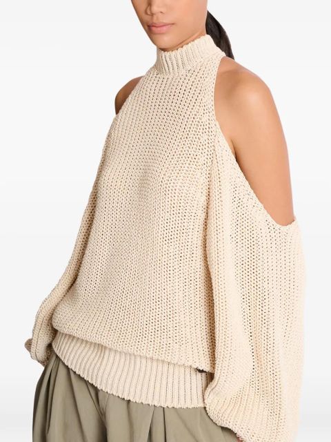 Balmain open-shoulder sweater - Neutrals