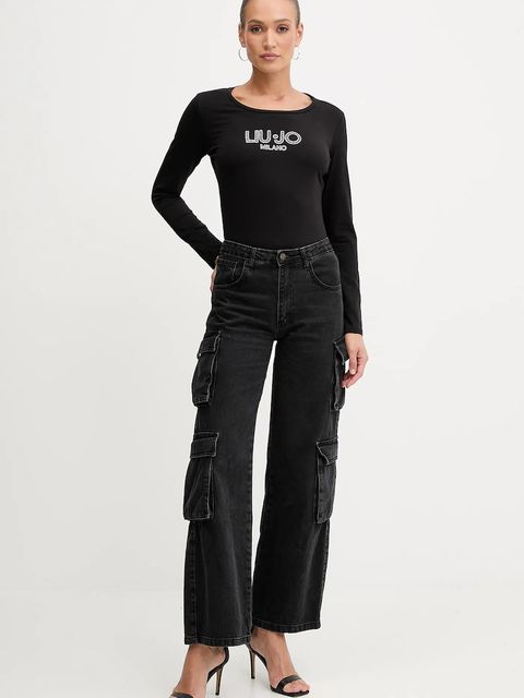 Liu Jo longsleeve kolor czarny TF5169.JS003 - zdjęcie produktu nr 2