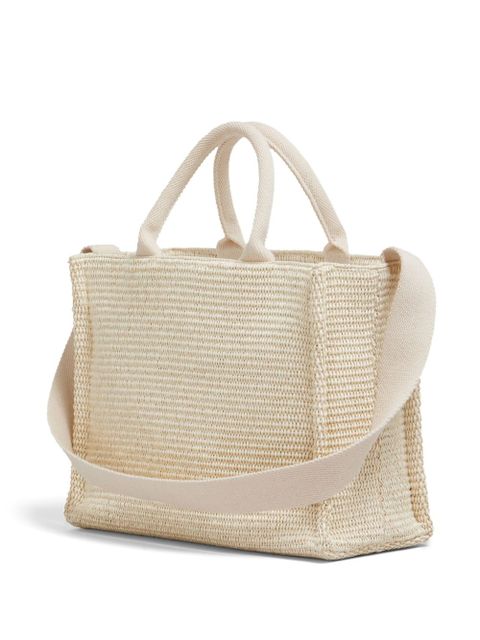 Marni small raffia tote bag - Neutrals