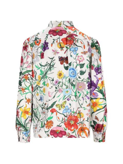 Gucci printed silk twill shirt - White - zdjęcie produktu nr 2