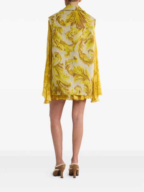 ETRO floral-jacquard toggle waistcoat - Yellow - zdjęcie produktu nr 2